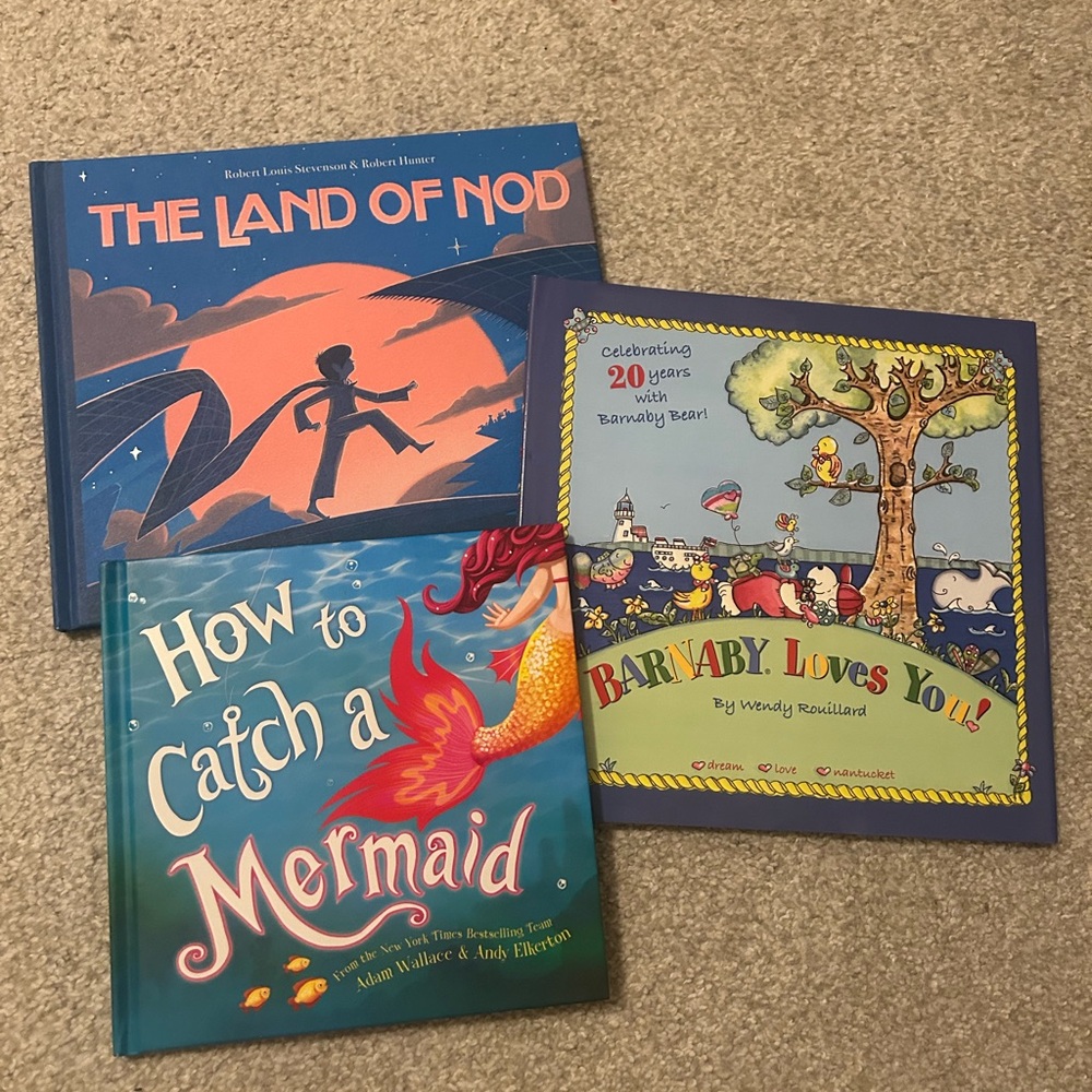 Children's Book Set - The Land of Nod, How to Catch a Mermaid, Barnaby Loves You